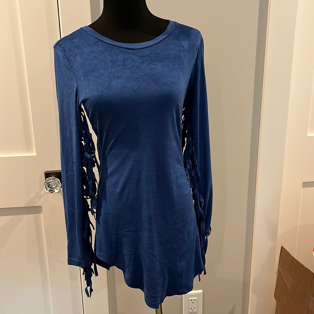 Blue Fringe Boutique Top
